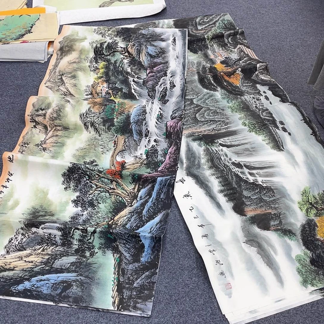 国画作品小姐姐放漏…两张打包