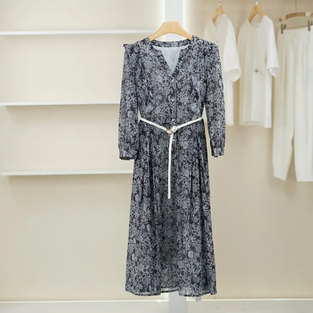 麦迪尚品【设计师】4061069 气质碎花连衣裙女装品牌折扣