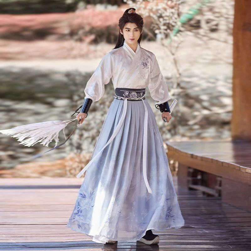 原创汉服2025新款飘逸晋制交领齐腰刺绣古装男女日常古风仙气套