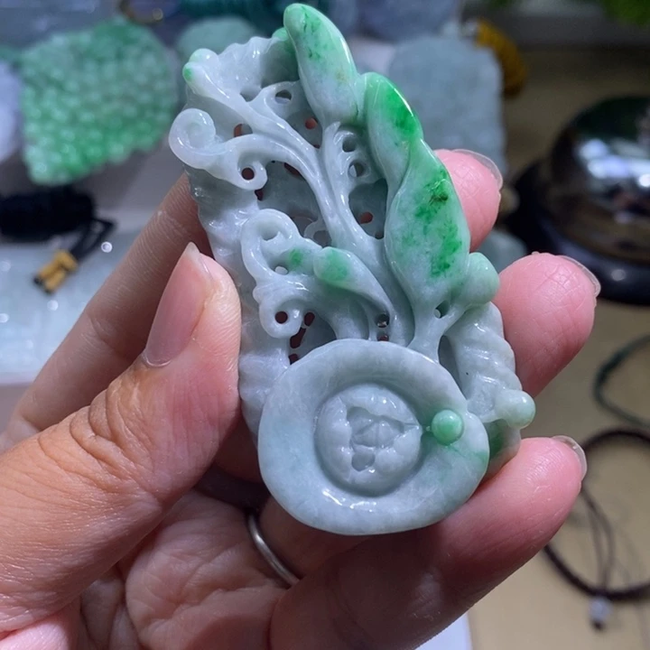 【闪购商品】颈饰未镶嵌翡翠喜上眉梢