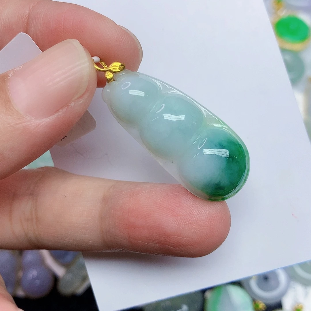 翡翠18K金镶嵌颈饰245786