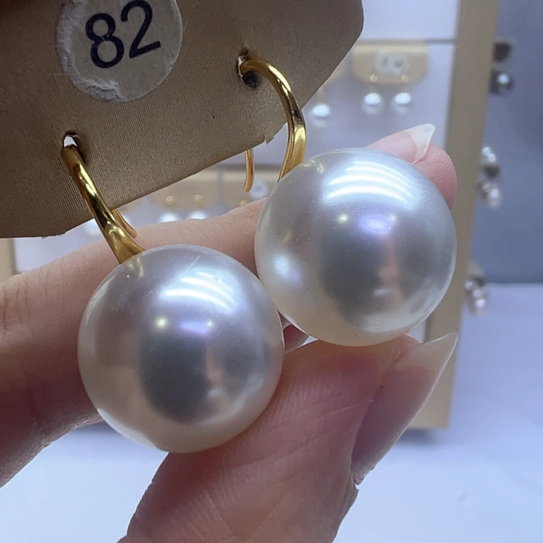 银S925镶嵌淡水珍珠耳饰