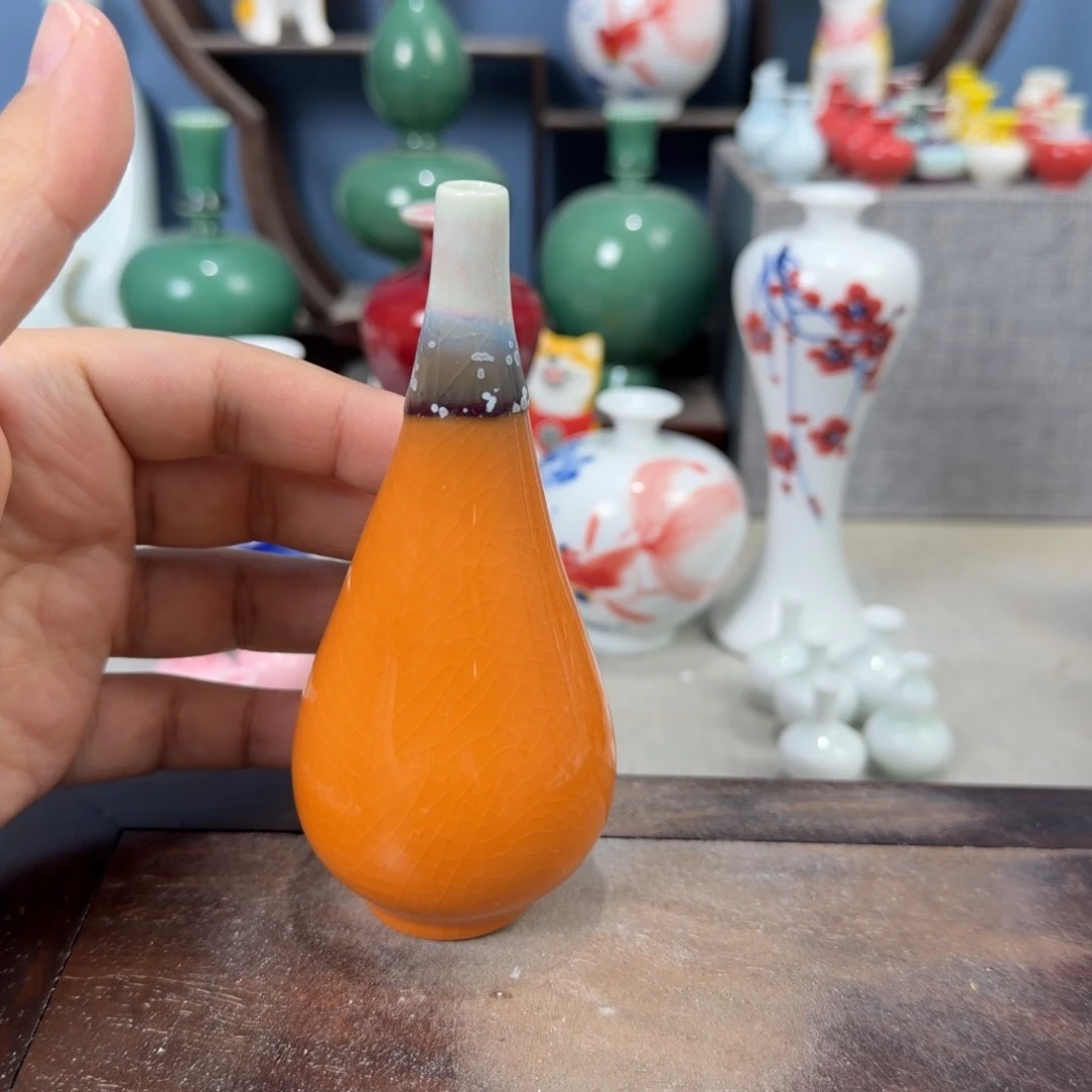 陶瓷手工小花器摆件