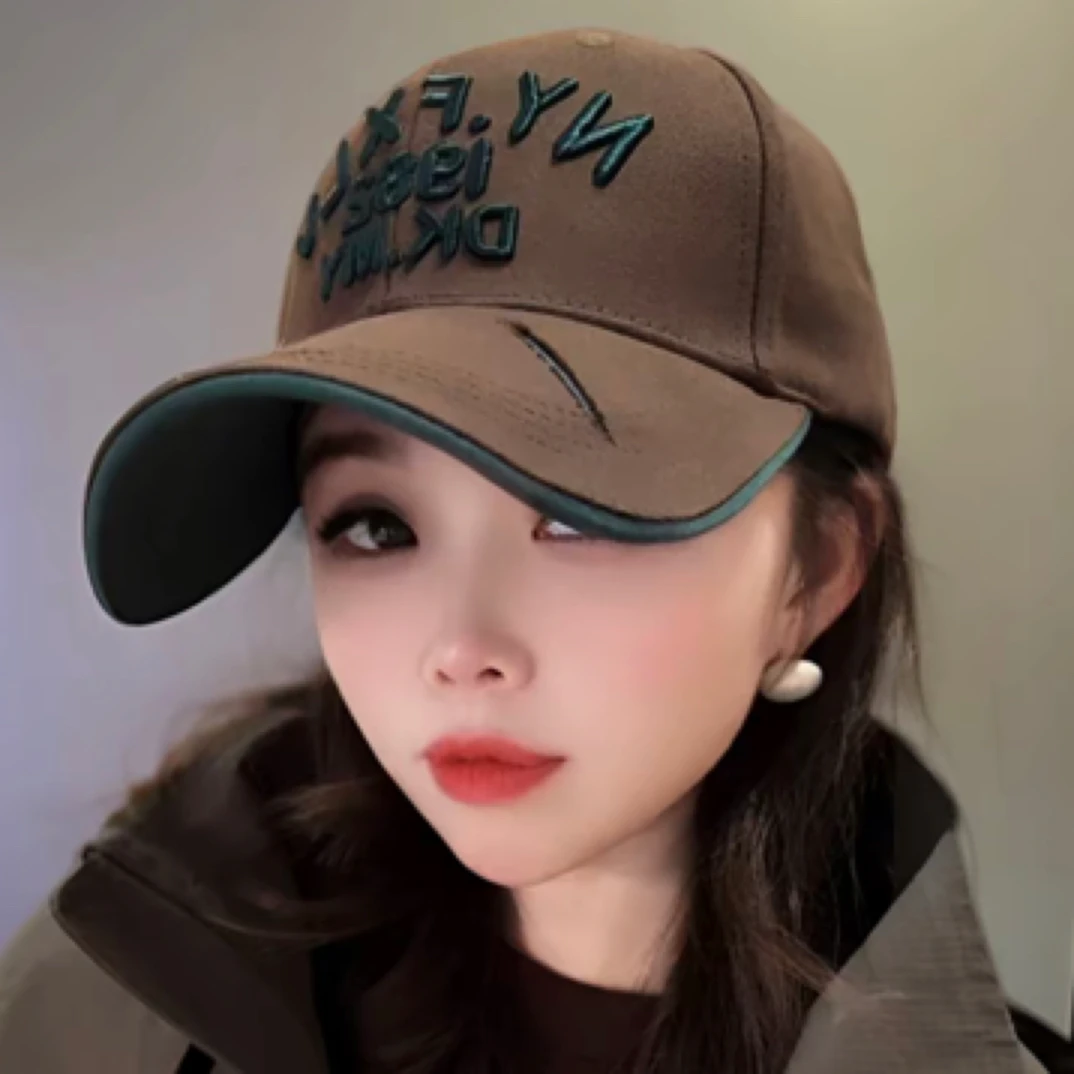 T-26加大加宽硬顶时尚刺绣棒球帽韩版百搭潮流鸭舌帽ins个性帽子