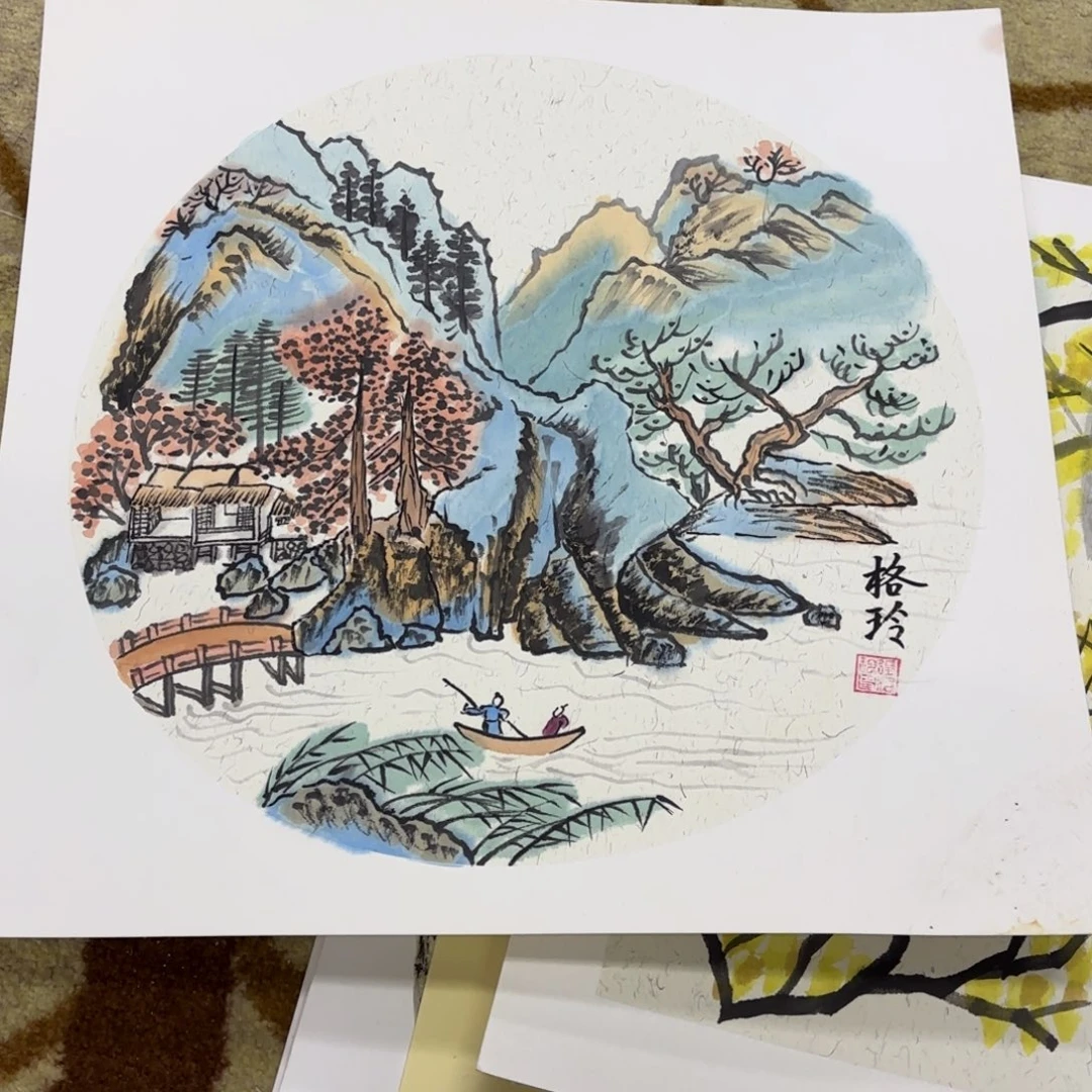 国画38-38卡纸作品艺