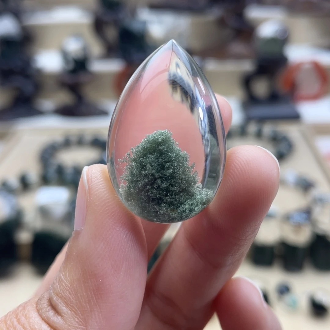 水晶颈饰未镶嵌绿幽灵吊坠