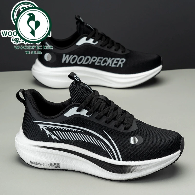 啄木鸟正品网面男女鞋新款透气防臭爆米花防滑耐磨软底男士运动鞋