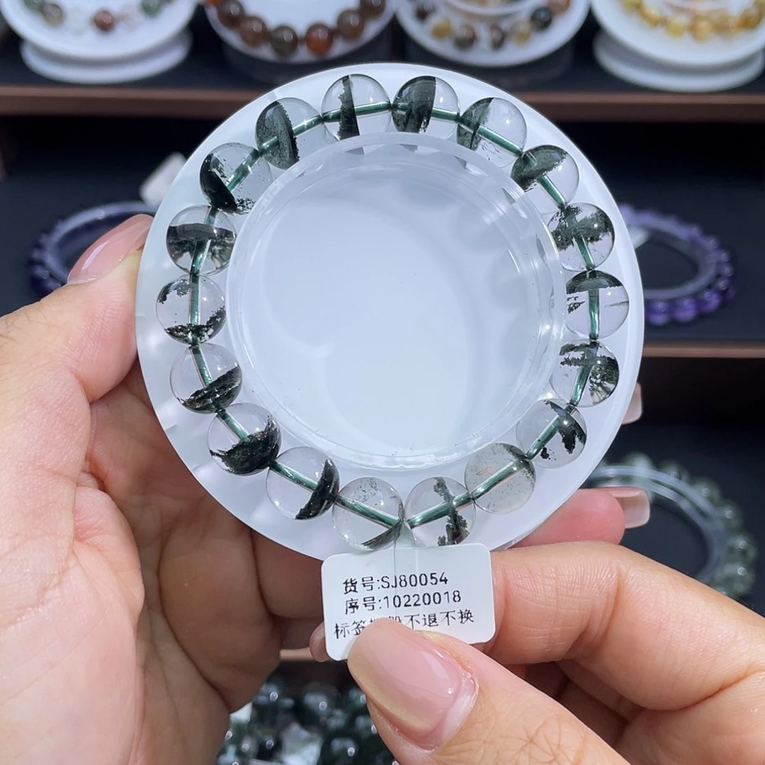 水晶手串未镶嵌绿幽灵10+