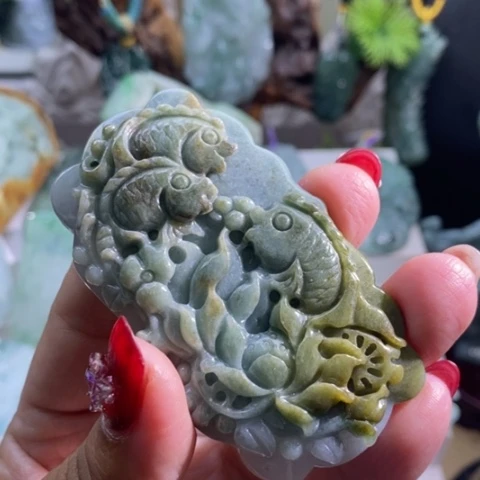 【闪购商品】颈饰未镶嵌翡翠荷叶