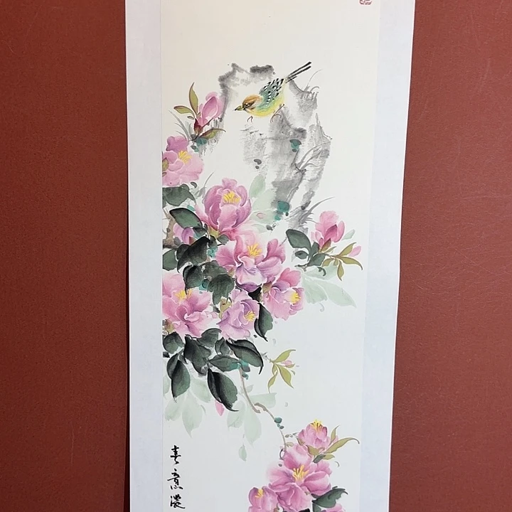 国画听兰老师花鸟