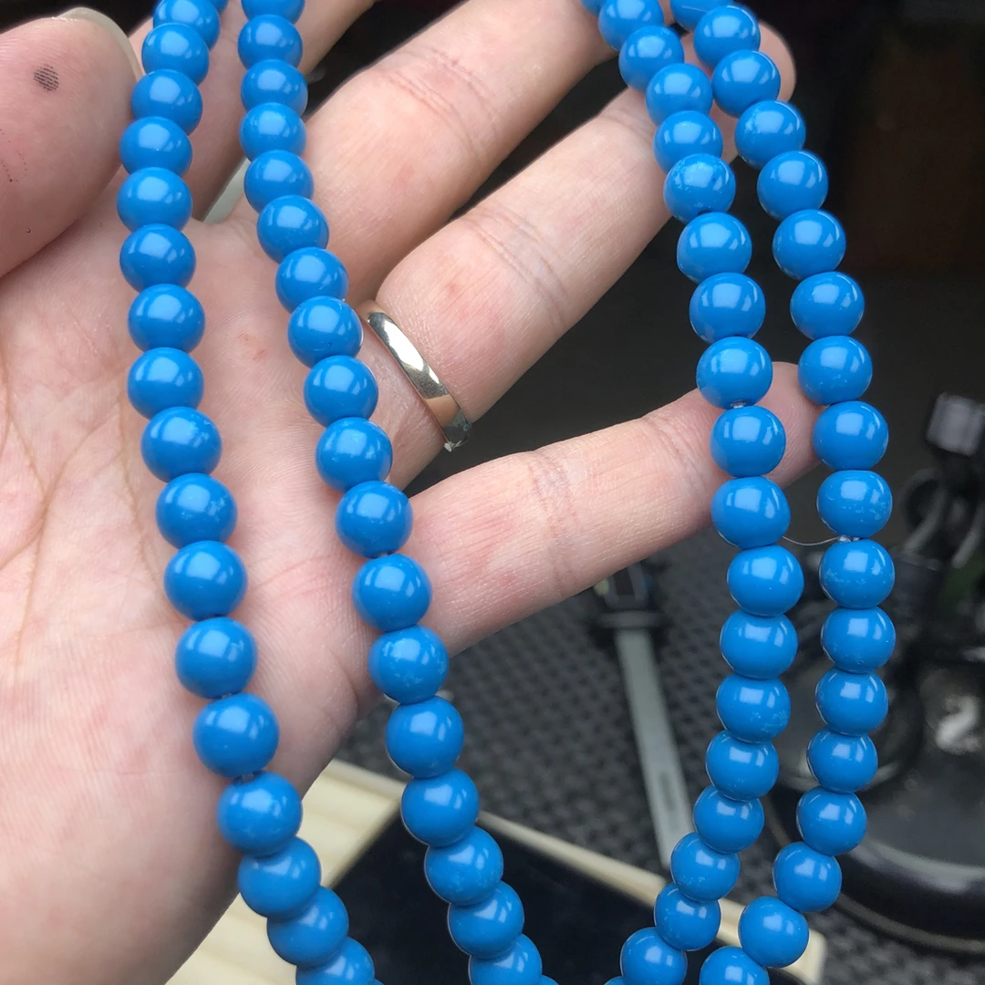 283高瓷蓝8mm佛珠手串