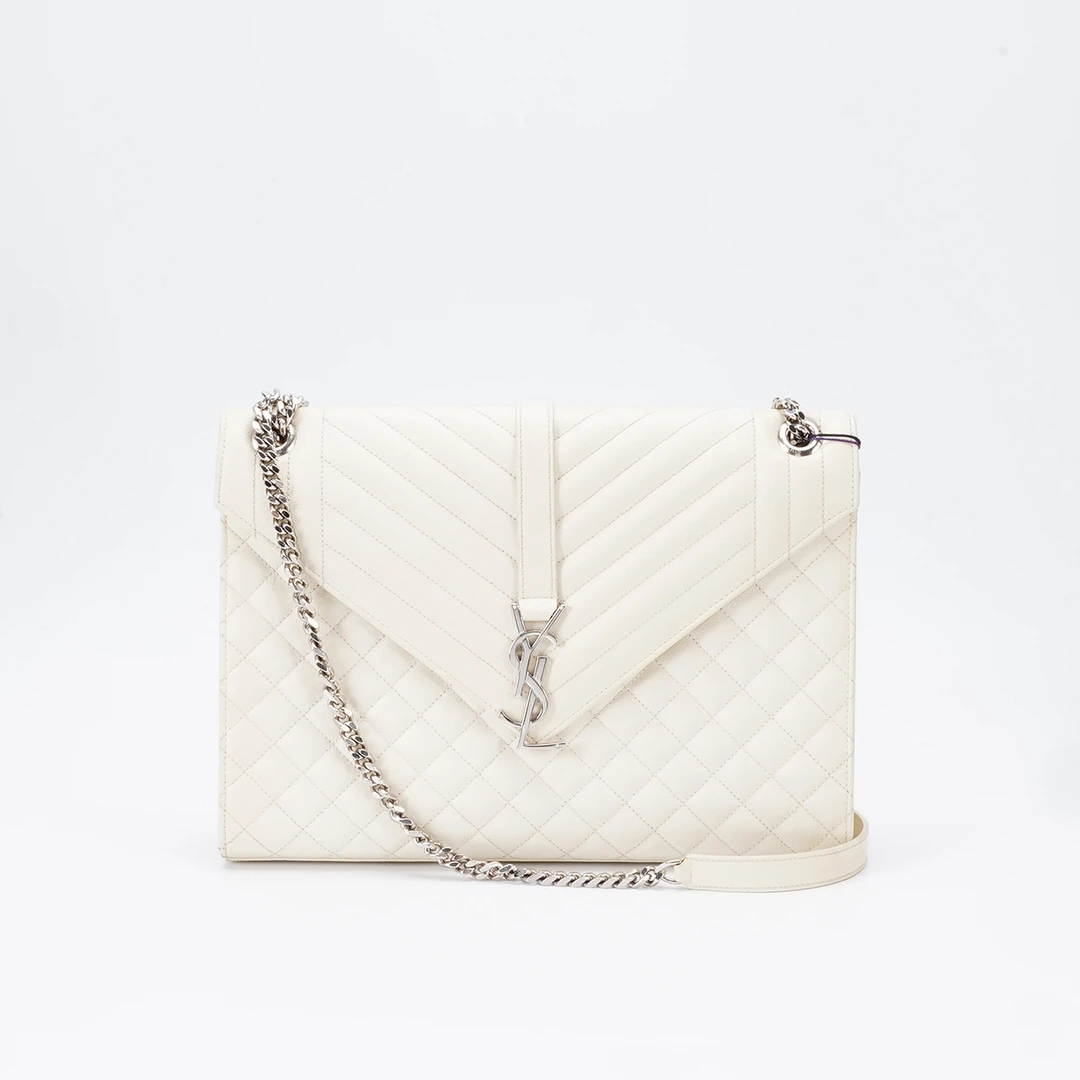 95新 YSL/圣罗兰  envelope信封包大号v纹鱼子酱/BG23004941