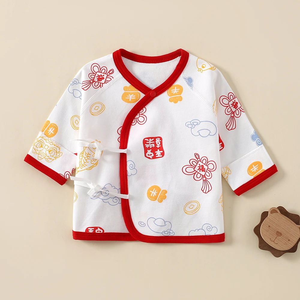 新生婴儿产房半背衣和尚服0-3初生婴儿衣服纯棉四季上衣衣春秋款