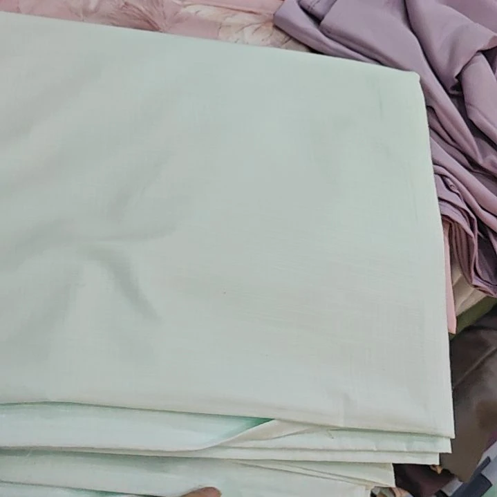 莫代尔纤维棉麻床单浅绿色2.3×2.45。