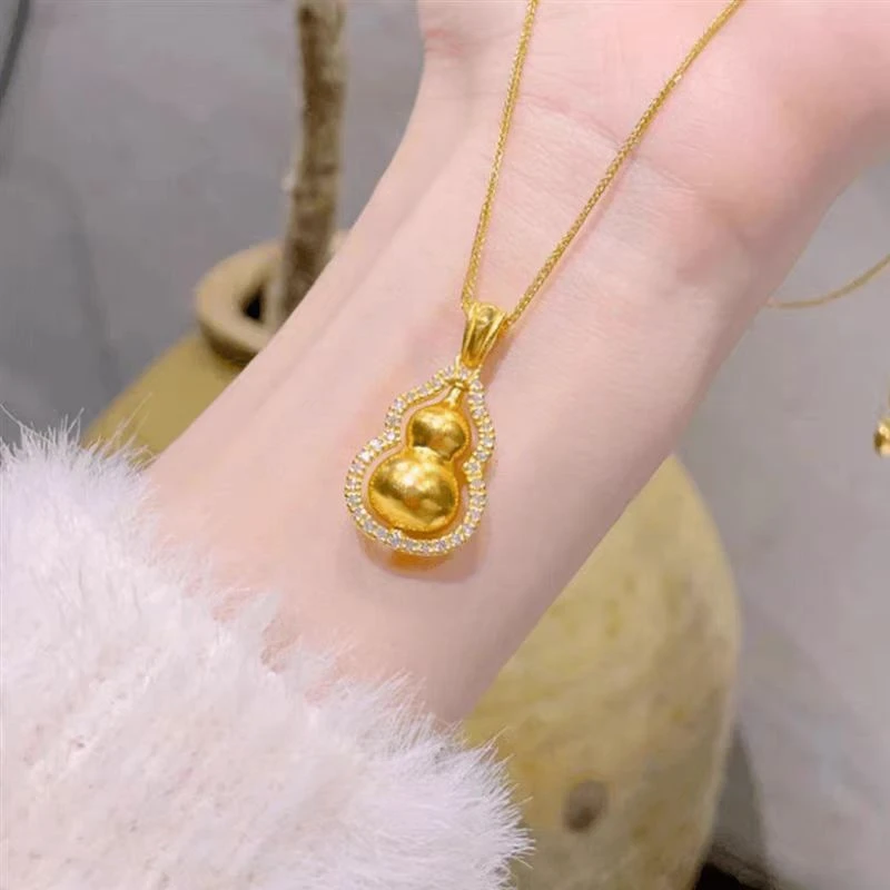 葫芦项链3.6g 长45cm 女士适戴百搭时尚款2025年流行饰品20-65岁可戴漂亮铜合金