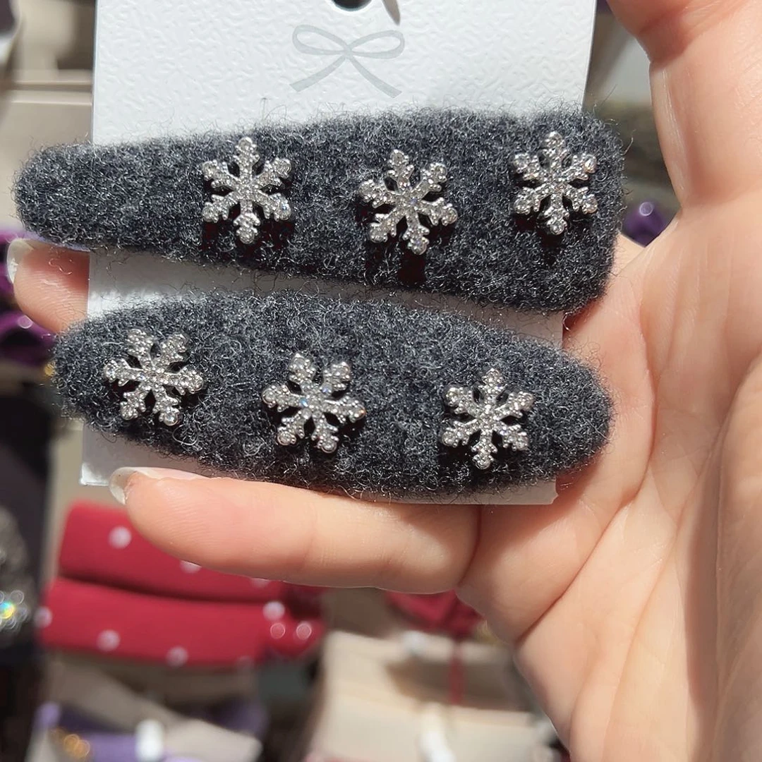 非金属灰色小雪花掰掰夹