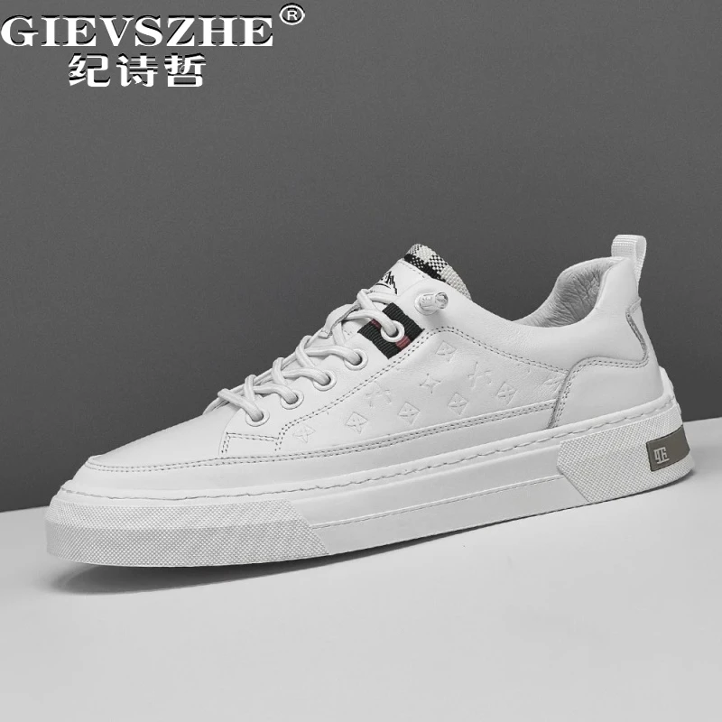 纪诗哲男鞋潮流个性印花运动鞋子男款轻便百搭小白鞋时尚透气板鞋