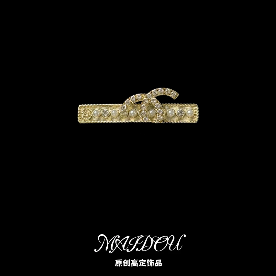 N -MAIDOU原创香珍珠水钻鸭嘴夹