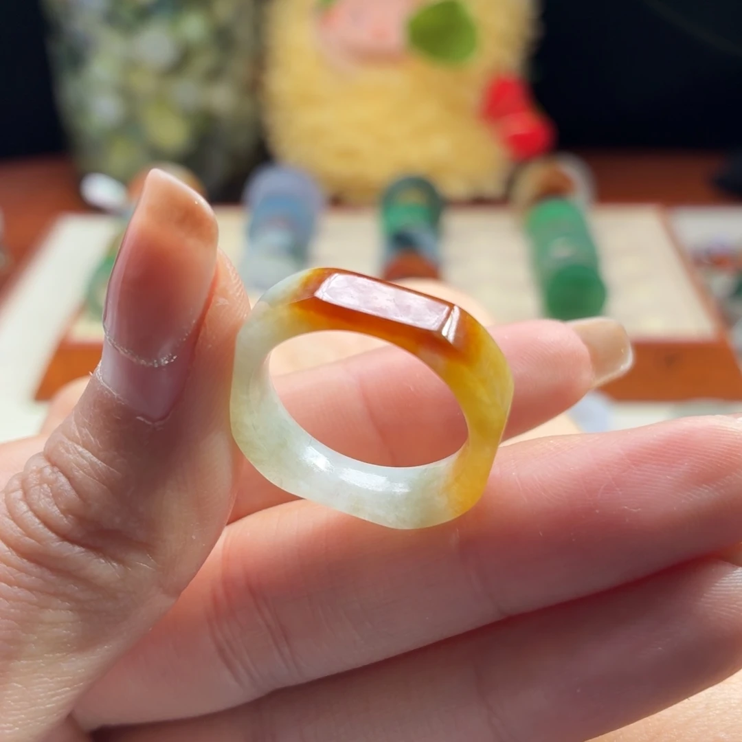 颈饰未镶嵌翡翠特色红翡四方18#