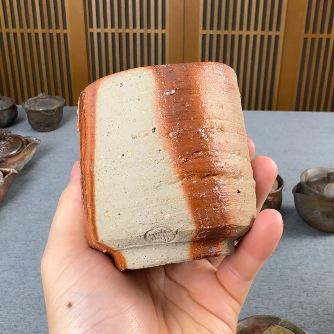 铃木黄弌 备前烧杯