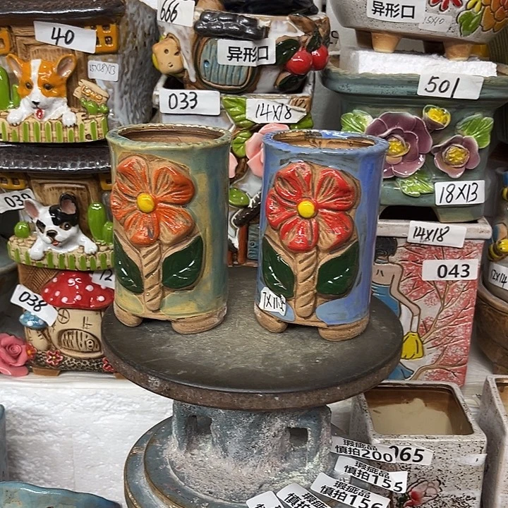 粗陶材质多肉花盆