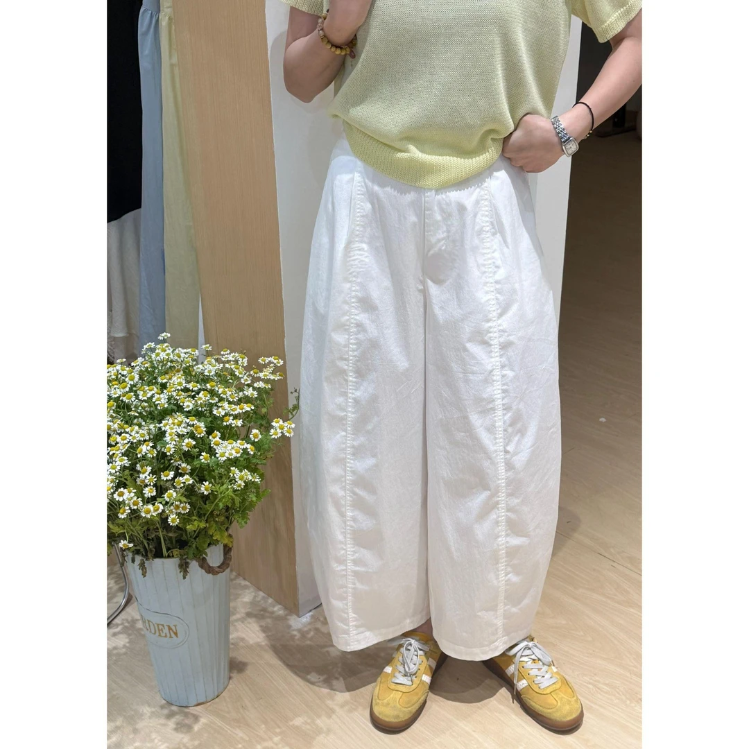 【气球裤】夏季新款高腰显瘦薄款通勤休闲百搭阔腿长裤小个子九分裤