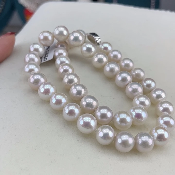 淡水珍珠银S925镶嵌颈饰10➕极光炫彩高品