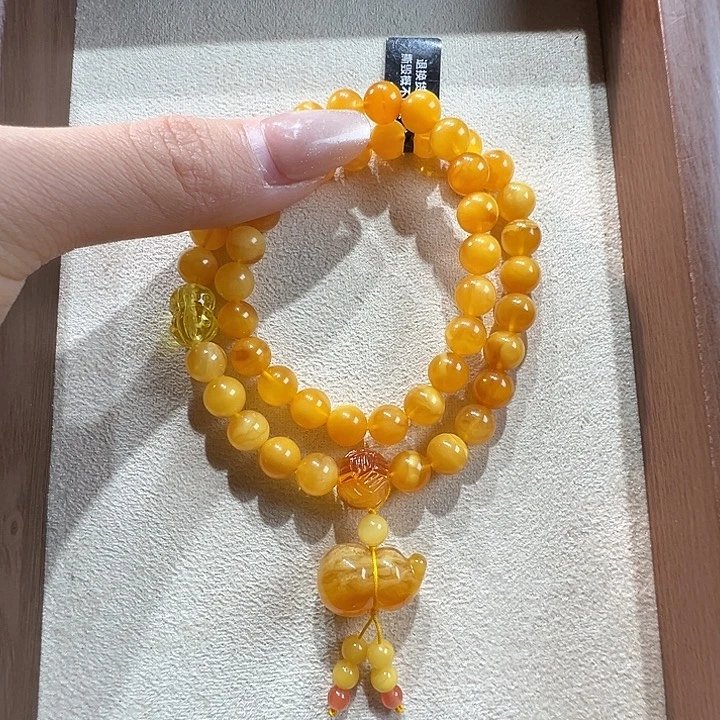 蜜蜡未镶嵌手串8.1mm蜜蜡手串