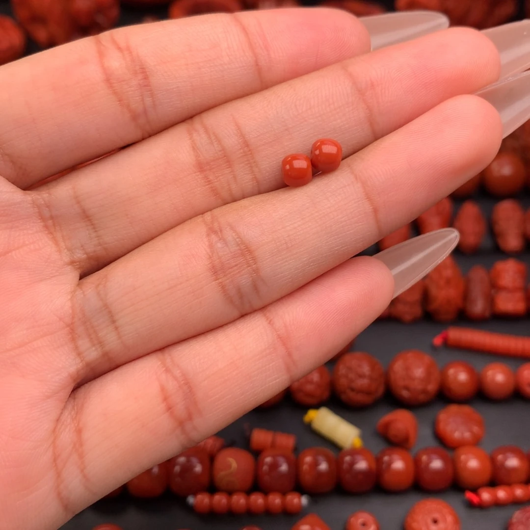 南红玛瑙老型对珠5未镶嵌