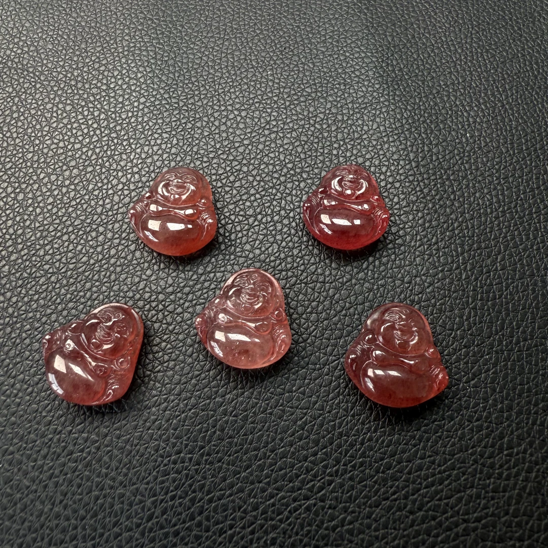 天然草莓晶佛公吊坠-Y210多样性发其一