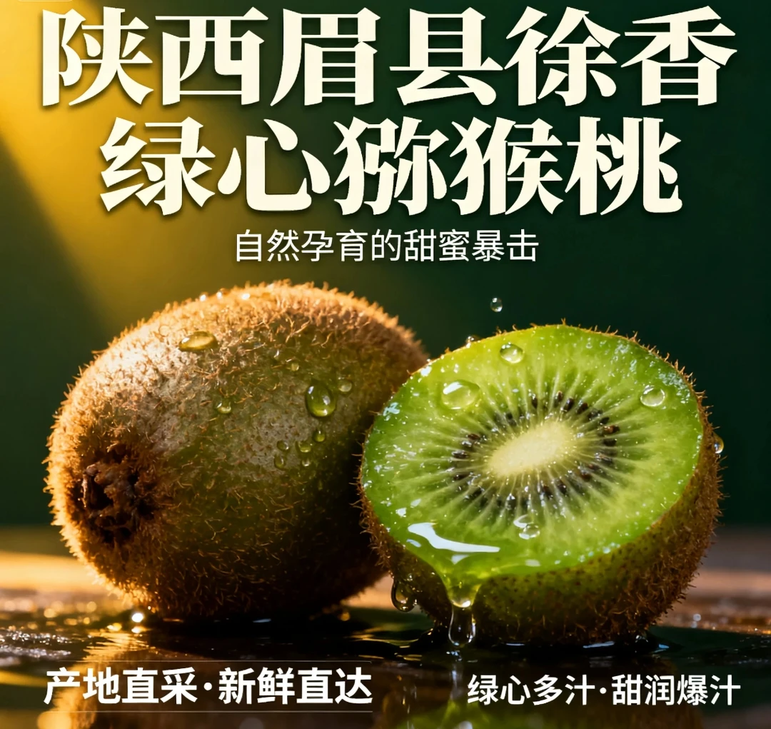 陕西眉县徐香猕猴桃新鲜当季水果香甜多汁皮薄肉厚产地直发