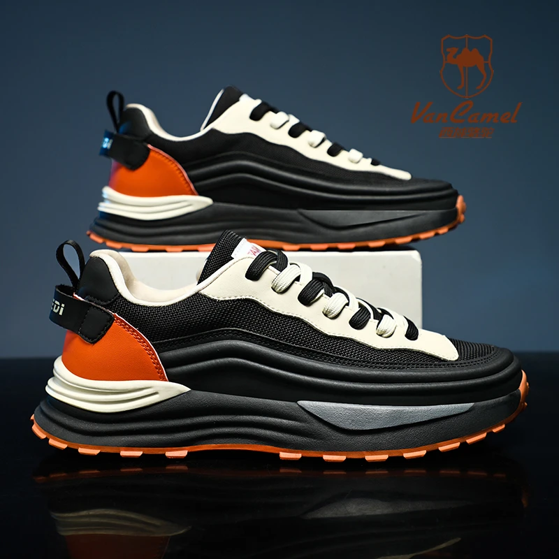 西域骆驼男士休闲百搭夏季透气秋季潮流潮鞋鞋子时尚跑步防臭防滑