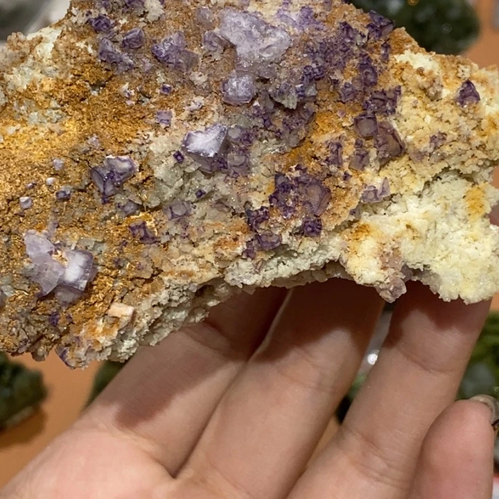 C***鱼石材紫边大花花闪闪惹人爱