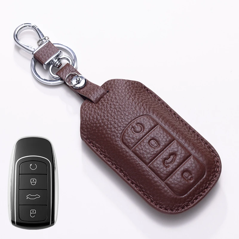 奇瑞瑞虎8pro钥匙套24款真皮冠军版24款奇瑞瑞虎8plus车钥匙包套