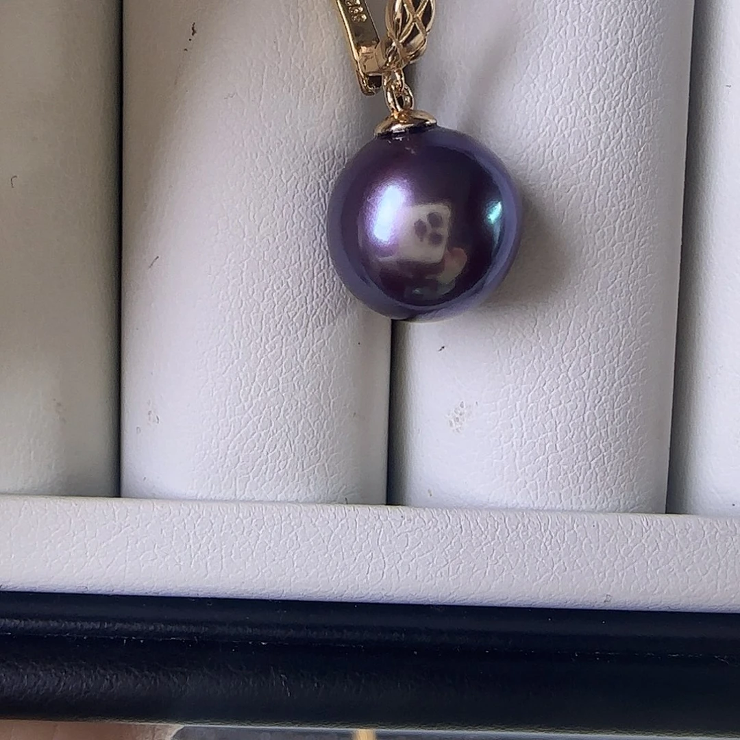 淡水珍珠颈饰银S925镶嵌12～13吊坠