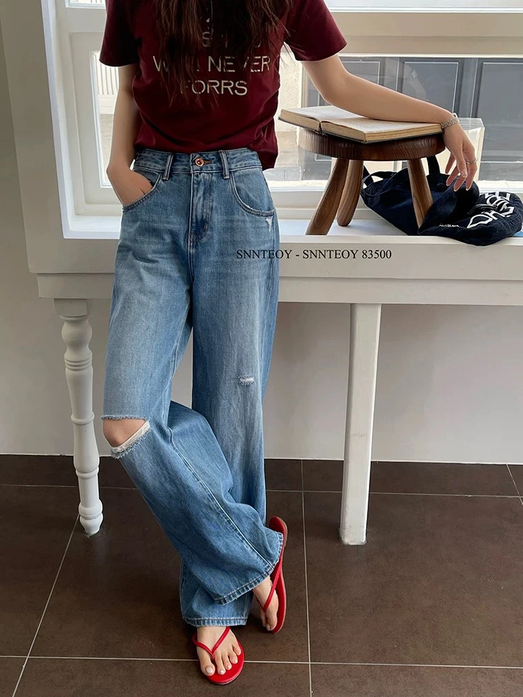 夏天必穿的破洞裤！一点点痞帅和穿搭感～超好看干净牛仔蓝