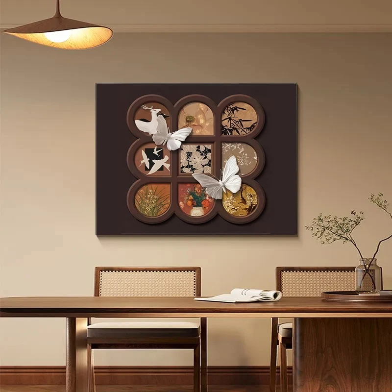 中古墙壁电表箱挂画2025高级轻奢网红装饰画电表箱网红挂画装饰画