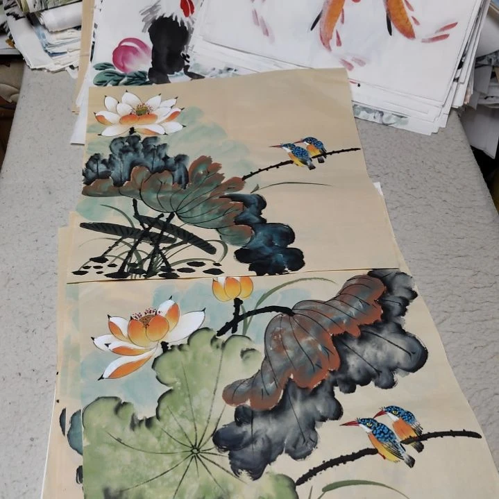 古***姐国画国画花鸟花鸟花鸟