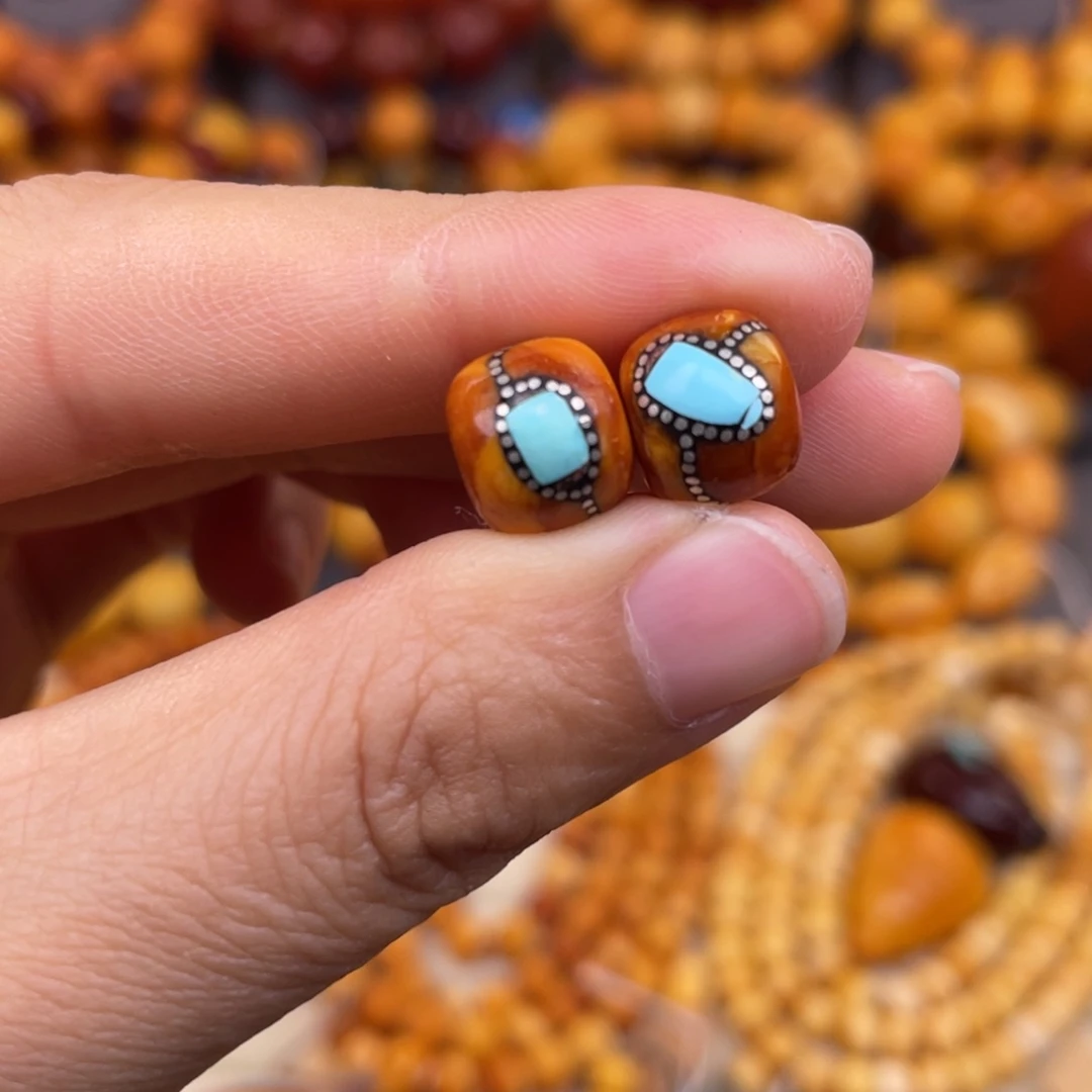 蜜蜡银S925镶嵌裸石蜜蜡X