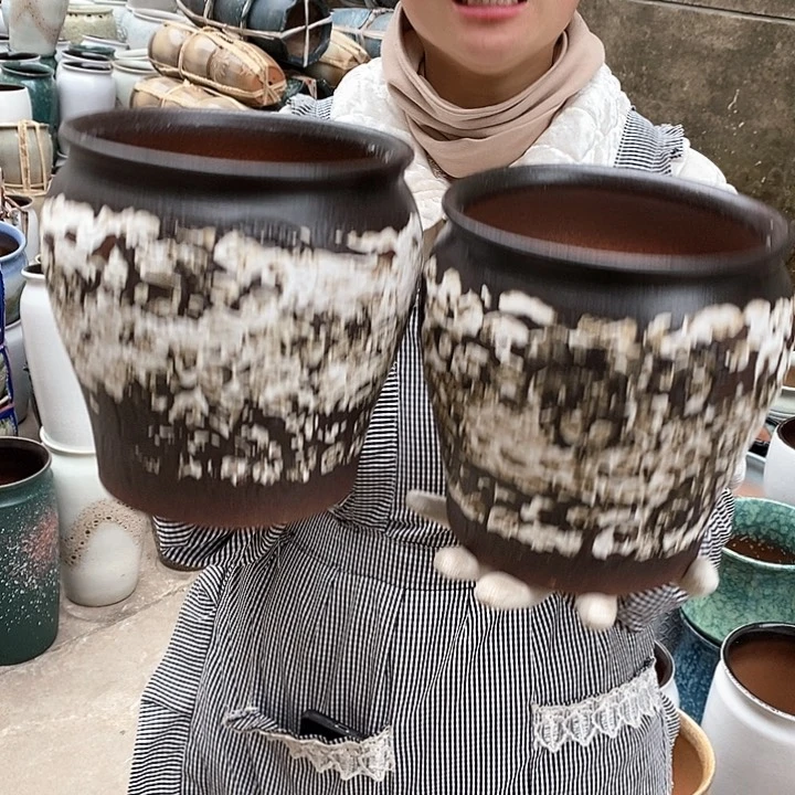 紫砂花盆正品口19高20