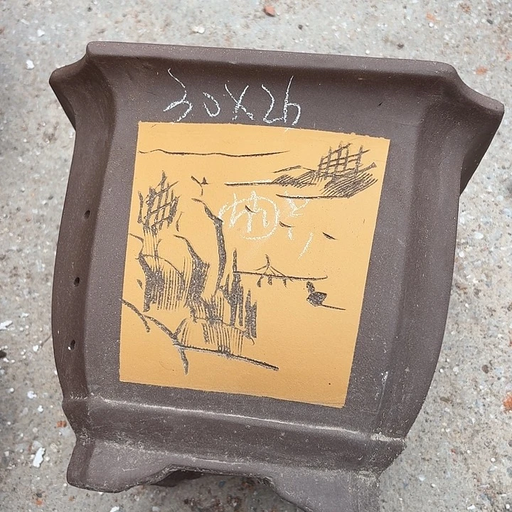 宜兴紫砂花盆，现货发