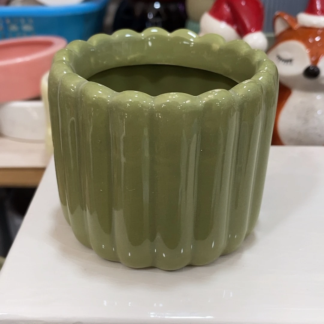 陶摆件陶盆有孔 瑕疵介意勿拍