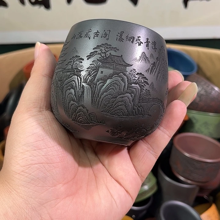 茶杯紫砂全手工紫砂主人杯