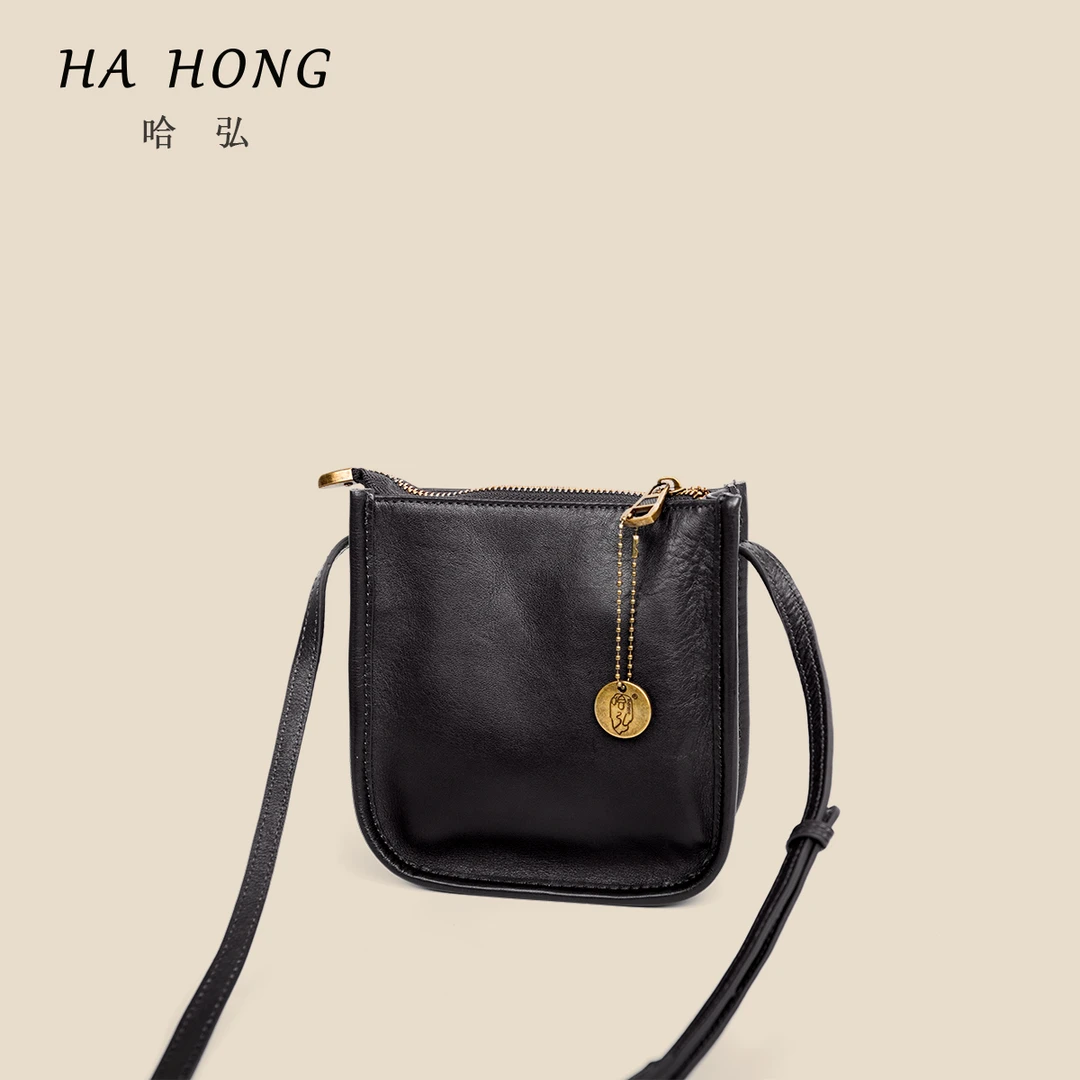 2025春夏新款头层牛皮斜挎小包新款百搭高级高小众设计休闲马车包