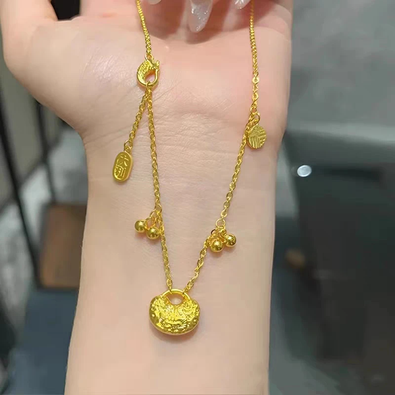 铜合金项链 硕果累累设计感轻奢百搭女款复古套链时尚精美饰品