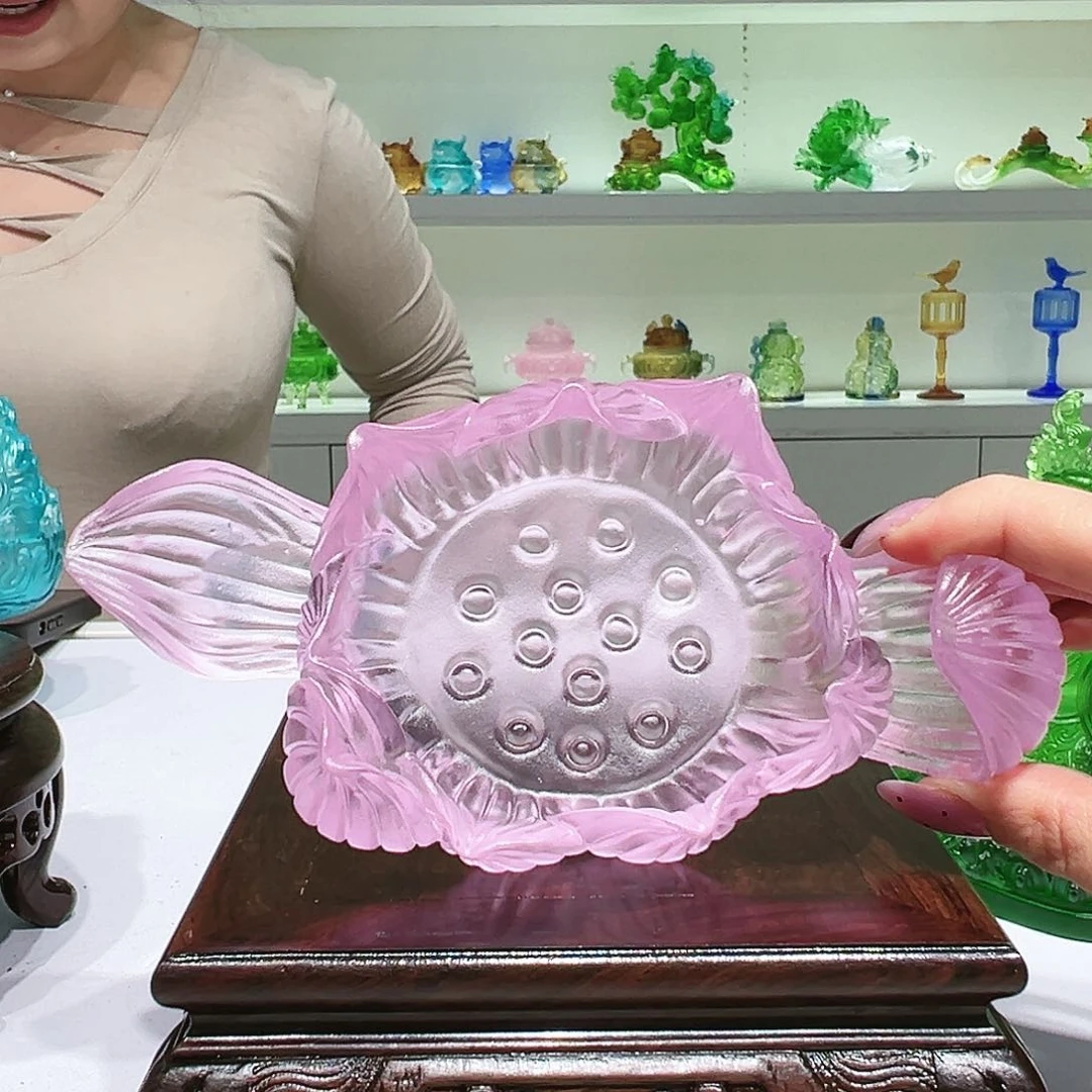 【闪购商品】手工艺品琉璃莲花底座