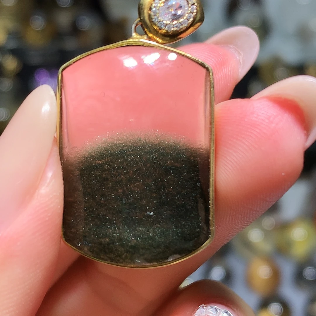 水晶珠宝半成品银S925镀金镶嵌