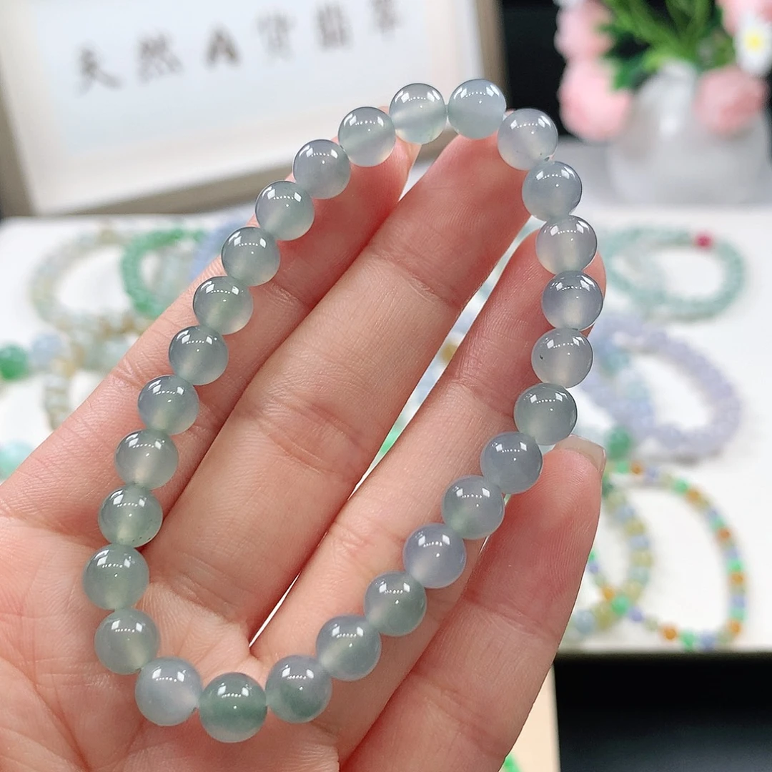 翡翠未镶嵌手链手链6.8mm