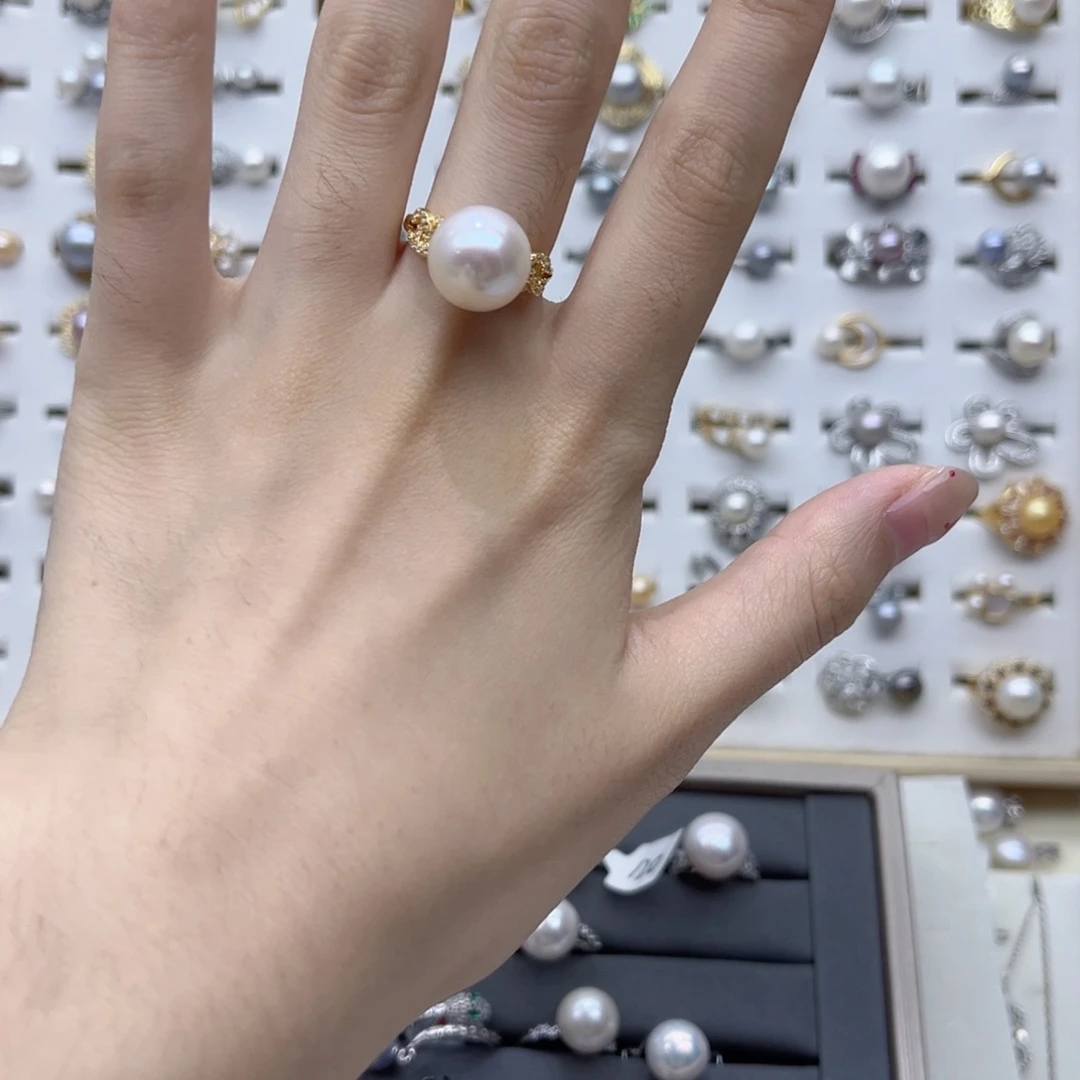 熙***家银S925镶嵌戒指淡水珍珠