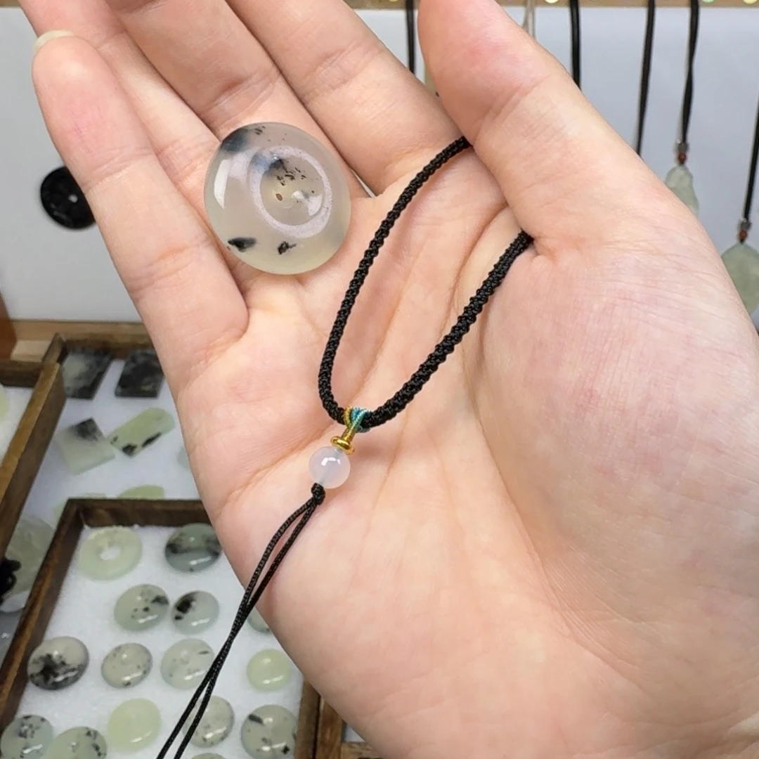 蛇纹石玉吊坠 随机发一单未镶嵌藏*.